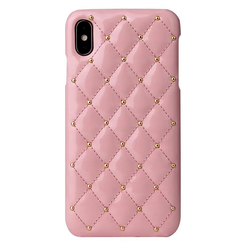 Mobile Phone Bags Cases for iPhone Diamond Bling Pearl Phone Case with Luxury Leather