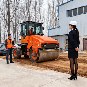 25kn Exciting Force Ride on Road Roller Diesel Gasolina Pequeño Road Roller Doble tambor Road Roller - Product Image 6