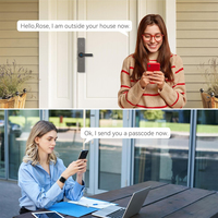 Serrure intelligente à commande à distance Wifi, serrure de porte intelligente sans clé avec empreinte digitale, serrure de porte électronique avec clavier, serrure de porte à code TTlock