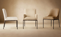 Chaise de salle à manger moderne de luxe en acier inoxydable pour la maison, pour table à manger