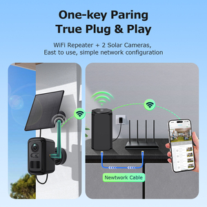 2025 Halow Wifi <span class=keywords><strong>2</strong></span>.4GHz 5GHz Solar Wifi Booster Range Extender Outdoor Wifi Versterker 500 Meter Wifi Repeater Solar Camera Sets - Product Image 2