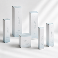 Boîte d'emballage en papier cartonné blanc avec impression UV personnalisée du logo pour les produits de parfumerie, cosmétiques et produits de beauté