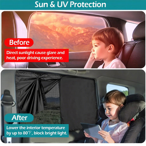 2 Pack Car <b>Window</b> <b>Shades</b> Magnetic Double Layer Car Side <b>Window</b> Privacy Safe <b>Shades</b> Back <b>Window</b> Curtains for Baby - Product Image 5