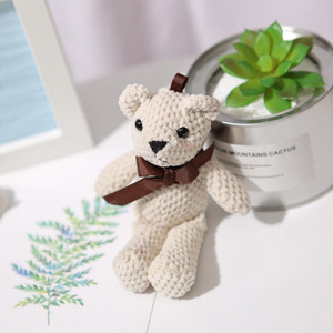 16cm gấu bông dứa lưới gấu Đồ chơi sang trọng Búp bê túi Móc Khóa Mặt dây chuyền phụ kiện Quà Tặng tay - Product Image 3