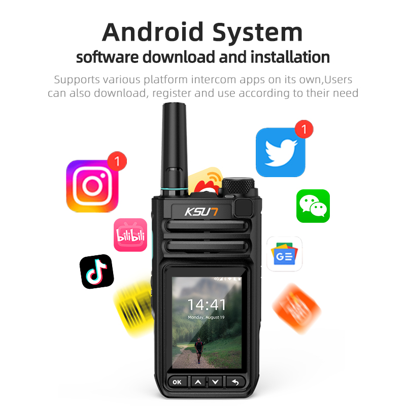 Youzi KSUN ZL63 Poc Radio Wifi Blue Tooth Talki Walkie 4G Android