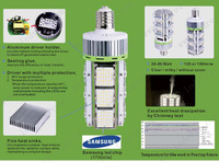 IP65 5000k 6000k Garantie 5 ans 60W 110vac LED Ampoule E27 Réglable pour E40 E39 E27 E26 Ex39-Replaces 3 Ampoules HPS aux halogénures métalliques