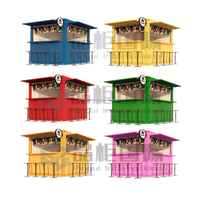 Kiosque Conteneur de Magasin en Acier Préfabriqué Moderne 10 pi 20 pi, Mini Bar Mobile pour Cuisine Extérieure et Restaurant, Design Amovible