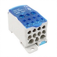 Bloc de distribution d'alimentation AC/DC UKK80 1000V, connexion à vis en laiton 690V, couvercle 4 couleurs, rail DIN pour panneau électrique