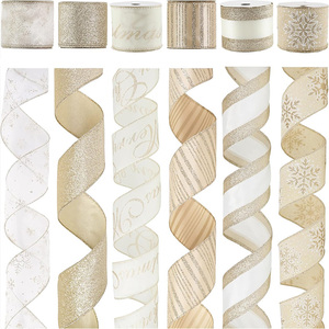 Cinta de Cristal con Borde Brillante de 2.5 Pulgadas, Diseño Industrial, Cinta Navideña para Envolver Regalos y Decorar Árboles - Product Image 2