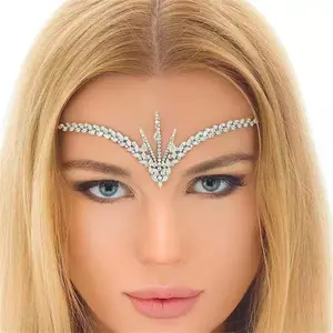 Rhinestone gelin kafa bandı headdress avrupa ve amerikan moda çok yönlü tam elmas saç bandı