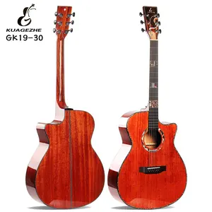 GK19-30卸売KUAGEZHE 41インチトップソリッドマホガニーギターアコースティックローズウッド、楽器ギター