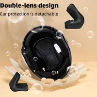 Casque de moto universel pour hommes et femmes avec pare-soleil double couche et ventilation, casque de sécurité durable multi-saisons
