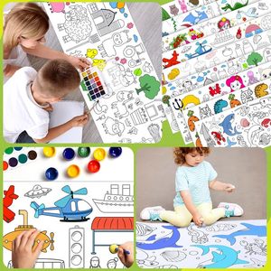 لفة تلوين يدوية مخصصة للأطفال، ورق رسم لاصق للأطفال الصغار، هدية للأطفال، ديكور منزلي، هدية عيد ميلاد - Product Image 6