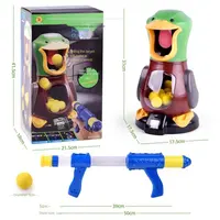 Vibrato-pistola de juguete para niños, juguete con el mismo punto, pistola alimentada por aire de pato, interacción entre padres e hijos