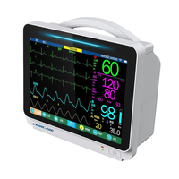 Monitor Multi Parameter Veteriner Vericare JM-12 Layar Sentuh 12,1 Inci Tanda Vital ECG PR SPO2 NIBP TEMP RR HR IBP EtCO2