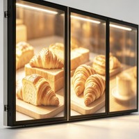 Boîtes lumineuses publicitaires en aluminium rectangulaires avec design décoratif
