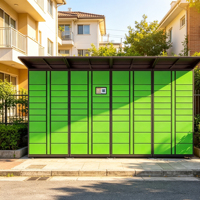 Casier à bagages électronique automatique étanche et écologique pour extérieur avec serrure à code, fixation murale/sol pour appartement et usage public