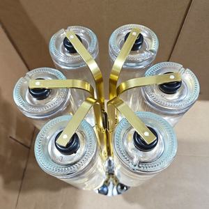 Color dorado 375ml diseño giratorio 6 botellas dispensador de Perfume tienda completa estante de exhibición de Perfume con distribuidor de 6 cabezales de bomba - Product Image 2