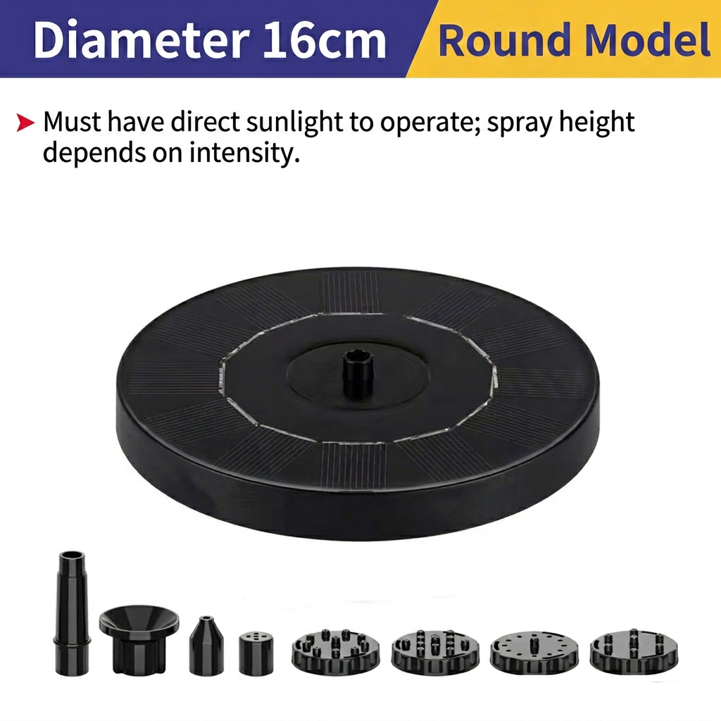Solar fountain-16cm-without lights