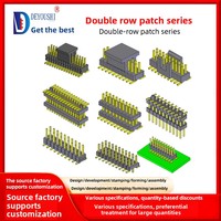 Connecteurs femelles Youshi à double rangée pour broches CMS, 254 mm, en bronze phosphoreux, à pointe plate, emballage en bobine, pour l'électronique