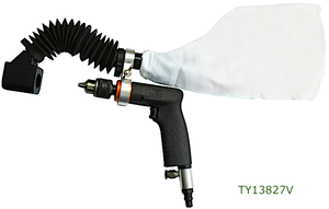 Perceuse industrielle pneumatique à aspiration centrale TY13827V, mandrin 5/16 po, 2 700 tr/min, 0,6 CV, accessoire de collecte des poussières de perçage - Product Image 2