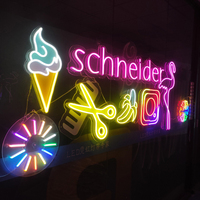 Lettres LED Flex NEON multicolores, signalisation couleur RGB NEON SIGN
