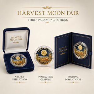 Op maat gemaakte 3D hoog reliëf herdenkingsmunt Oogstmaan Fair antieke afwerking uitdagingsmunt souvenir cadeau groothandel fabriek OEM - Product Image 1