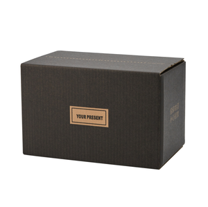 黑色运输盒定制标志纸盒带拉链撕条环保定制标志印刷黑色邮件盒 - Product Image 5