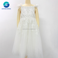Robe de demoiselle d'honneur en tulle à sequins et dentelle, épaules dénudées, bretelles papillon en tulle, robe de mariage pour enfant avec grand nœud au dos, robe de communion