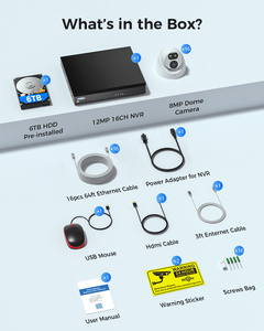 ระบบกล้องวงจรปิด Hiseeu 4K 16 ช่อง POE NVR ขายส่ง ชุดกล้องวงจรปิด 8MP พร้อมระบบมองเห็นกลางคืนแบบสี รุ่น PK-16YHC88 กล้องโดม 8MP - Product Image 2