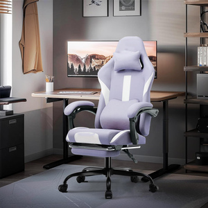 Alta qualità Funzione reclina tessuto simpatico Computer ergonomico PC traspirante ufficio Gamingstol donna poltrona da gioco con poggiapiedi - Product Image 3