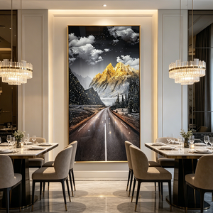 <span class=keywords><strong>Pintura</strong></span> <span class=keywords><strong>de</strong></span> Porcelana con Paisaje <span class=keywords><strong>de</strong></span> <span class=keywords><strong>Montaña</strong></span> Dorada, Arte <span class=keywords><strong>de</strong></span> Pared <span class=keywords><strong>de</strong></span> Lujo con LED para Decoración del Hogar, <span class=keywords><strong>Pintura</strong></span> para Entrada, Venta al Por Mayor <span class=keywords><strong>de</strong></span> Fábrica - Product Image 3