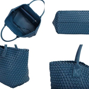 Sac fourre-tout grande capacité en toile tressée vegan, sans bretelles, style influenceur et célébrité, directement de l'usine, pour <span class=keywords><strong>femme</strong></span> - Product Image 5