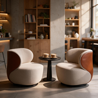 Fauteuil de salon moderne et rotatif, design élégant, avec pieds en métal, fauteuil de détente, fauteuil Bao, pour hôtel, chambre à coucher