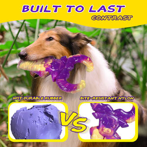 Forte giocattolo da masticare per animali domestici feroce di bue e bue Hornr in Nylon solido resistente ai morsi indistruttibile giocattolo da masticare per masticatori aggressivi - Product Image 4