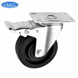 CMCL Hoch leistungs rollen Räder Nylon Low Profile Caster 3 Zoll Pa Universal Mit Brems rolle