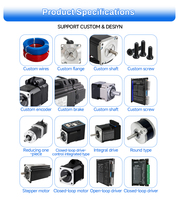 HYPKEN DM860 Hybrid 2 Motor Stepper 3-Axis 4.5nm Nema 34 dengan Encoder PLC Driver Papan Catu Daya DC24V Torsi 8.0nm