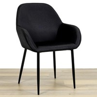 Fauteuil d'hôtel capitonné classique du milieu du siècle, tissu en velours, pieds en métal, chaises de salle à manger pour la maison, la cuisine