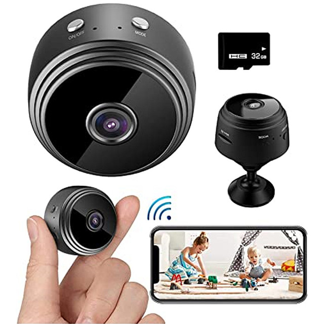 A9 1080P Mini WiFi Wireless IP Camera Supports Android/iOS with CMOS Imaging Sensor and Micro Memory SD Media Type