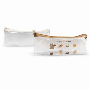 Trousse à crayons portable en tissu doux avec imprimé animaux de dessin animé, idéale pour les étudiants et l'école, pour une utilisation quotidienne, sac à crayons mignon - Product Image 1