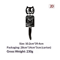 Horloge murale silencieuse de style européen en acrylique, thème chat, luxe haut de gamme, pour salon, créative, vente en gros
