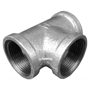 Malleable Pipe Fitting Cast Iron 90 Degree internal thread equal diameter tee