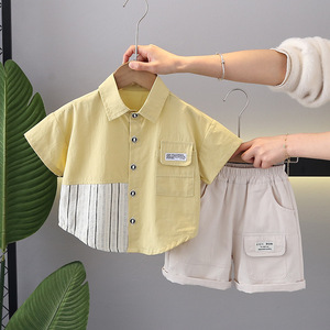 Bộ quần áo hè thời trang cho bé trai, áo + quần đùi, khuyến mãi nóng - Product Image 6