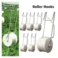 Crochet à rouleaux pour tomates avec cadre en fil métallique et ficelle de 30 mètres