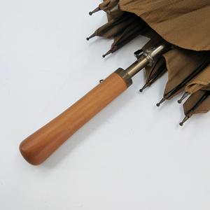 Parapluie de golf vintage <span class=keywords><strong>à</strong></span> manche en bois, texture nid d'abeille marron classique, coupe-vent, grand parapluie droit avec <span class=keywords><strong>sac</strong></span> <span class=keywords><strong>à</strong></span> <span class=keywords><strong>bandoulière</strong></span> - Product Image 3
