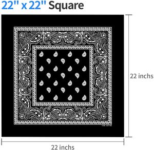 Commercio all'ingrosso di Alta Qualità 22 ''Piazza del Cotone di Paisley Stampa Sciarpa Maschera Fazzoletto Faccia Bandane Protezione - Product Image 2