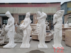 Statue de <span class=keywords><strong>David</strong></span> de Michelangelo en <span class=keywords><strong>marbre</strong></span>, sculpture de taille réelle de style Art déco classique européen pour l'extérieur - Product Image 4