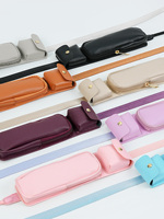 Sangle de téléphone bandoulière réglable avec pochette, porte-cartes et portefeuille pour téléphone portable, détachable, pour voyage et mode