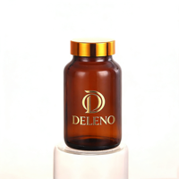 Flacon en verre brun personnalisé de 30cc, 60cc, 100cc, 150cc pour comprimés, capsules, médicaments, pilules, vitamines, produits pharmaceutiques