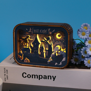 Tùy chỉnh bằng gỗ đèn LED 3D ánh sáng ban đêm Hary Potter ma thuật lâu đài bàn đèn phòng trang trí nội thất bảng ánh sáng trang trí nhà quà tặng cho trẻ em - Product Image 5